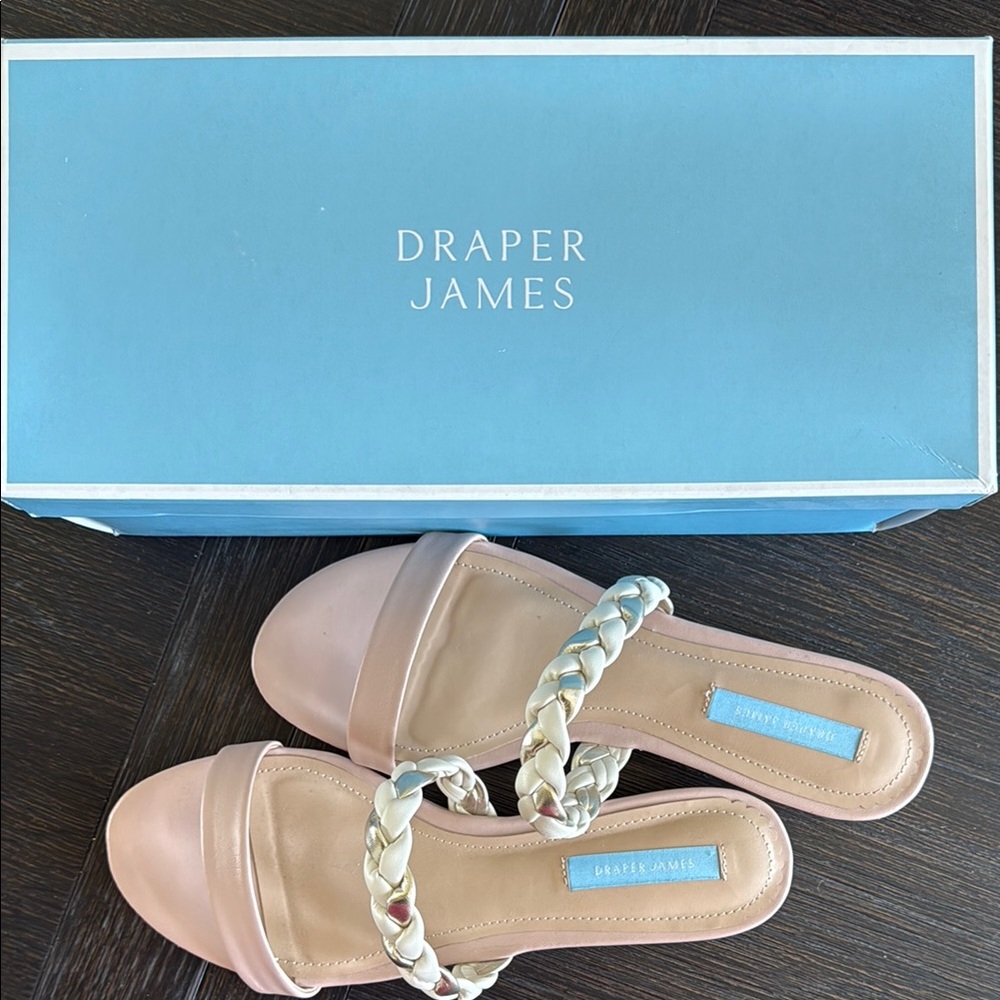 Draper James Women's Pink and Cream Sandals